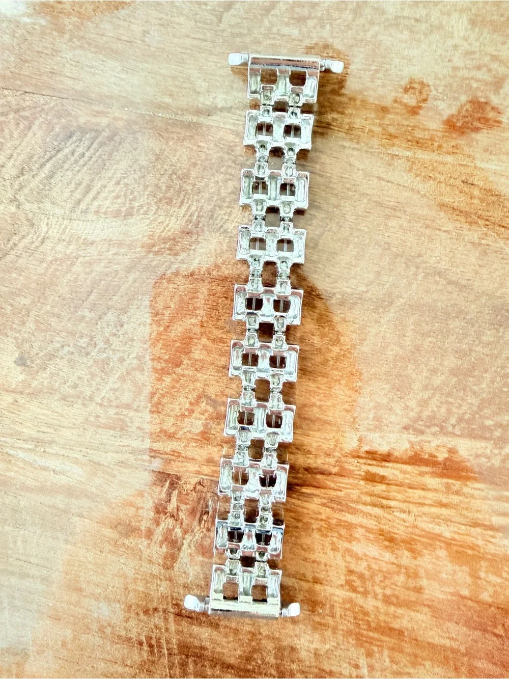 Polished Silver Link Replacement Band for Smartwatch